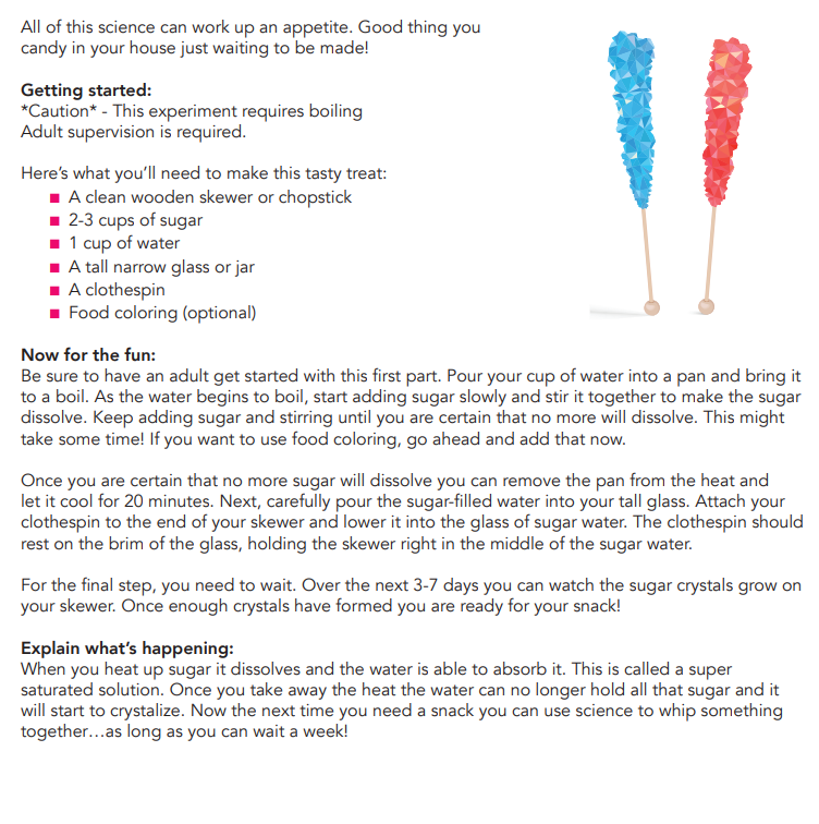 Science Experiment: Homemade Rock Candy – Dr. Study Buddy's Education